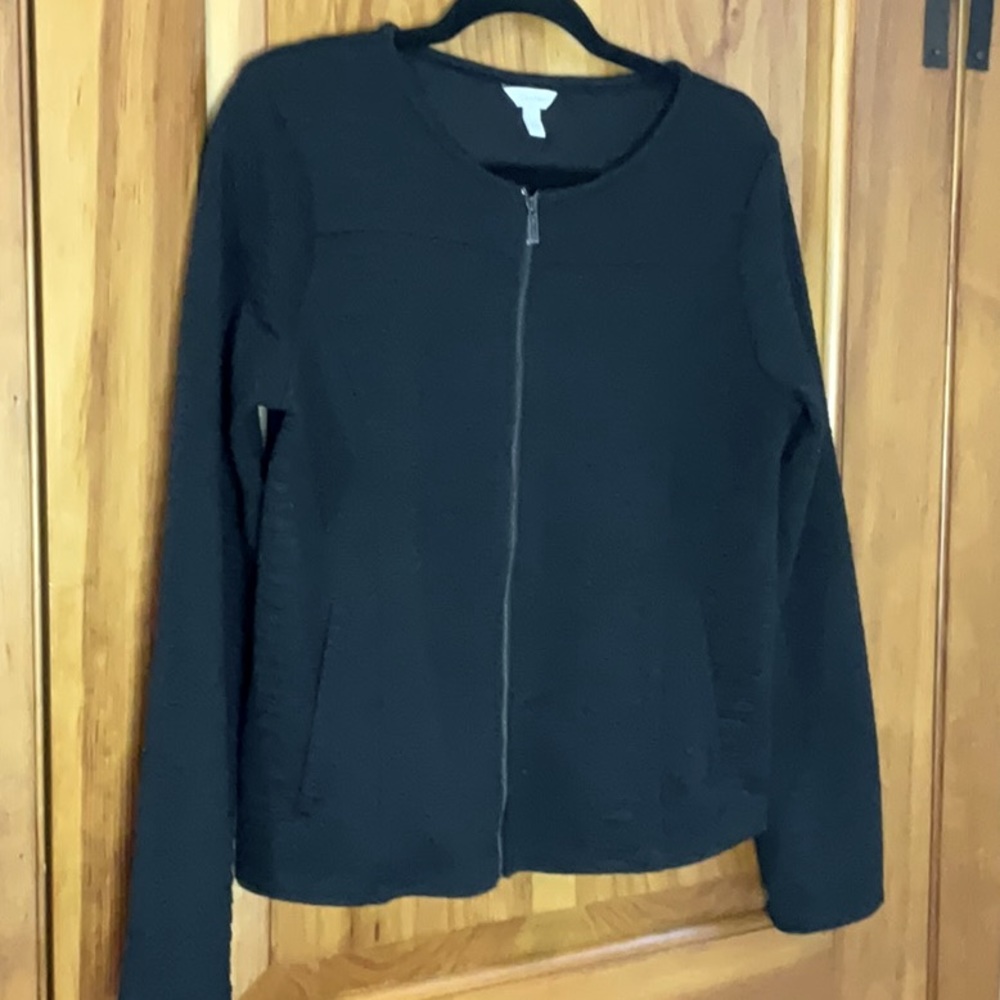 Calvin Klein black zip front Jacket